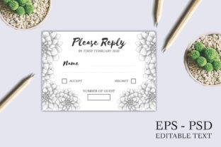 Dahlia Sketch Floral Wedding RSVP Card: Elevating Modern Stationery with Editable Design