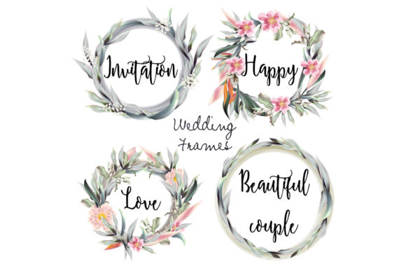 Elevating Organic Design with a Set of Vector Rustic Floral Frames