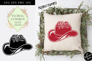 Floral Cowboy Hat Silhouette Vector: A Versatile Design Asset for Western-Themed Projects