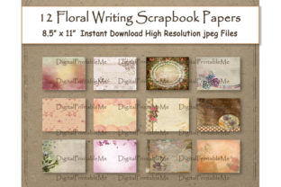 Floral Handwriting Digital Paper Writing: Elevating Vintage Craft Projects