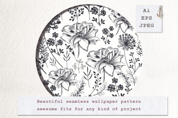 Floral Mood- Seamless Vector Pattern 3: Elevating Projects with Authentic Vintage Elegance