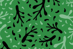 Green and Black Seamless Design Floral: Elevating Digital Textile Creation