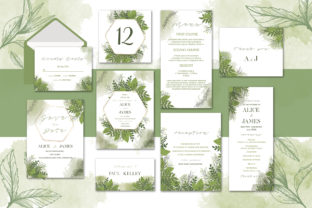 Green Floral Wedding Invitation Set: Designing with the Olive Watercolor Suite