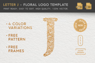 Letter J - Floral Logo Template: Elevating Brand Identity with Organic Design