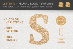 Letter S - Floral Logo Template: Organic Branding for Botanical Businesses