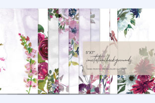 Various Floral Designs Collection: Elevating DIY Invitations with Hand-Painted Watercolor Borders