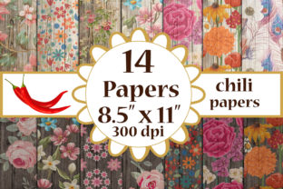 Wood Floral Paper Design Assets