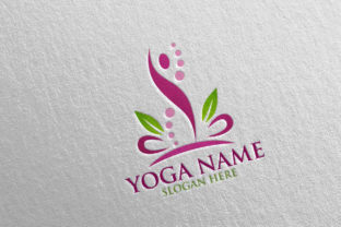 Yoga and Spa Lotus Flower Logo 26: Design Template